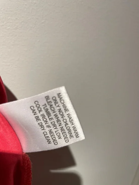 JEANNE PIERRE Women’s Coral Pink V‑Neck Short Sleeve Top with Ruched Tie Sleeves - Picture 7 of 8